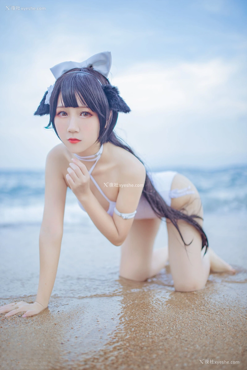1P - 抖娘·利世×不呆猫《獒犬海边泳装》