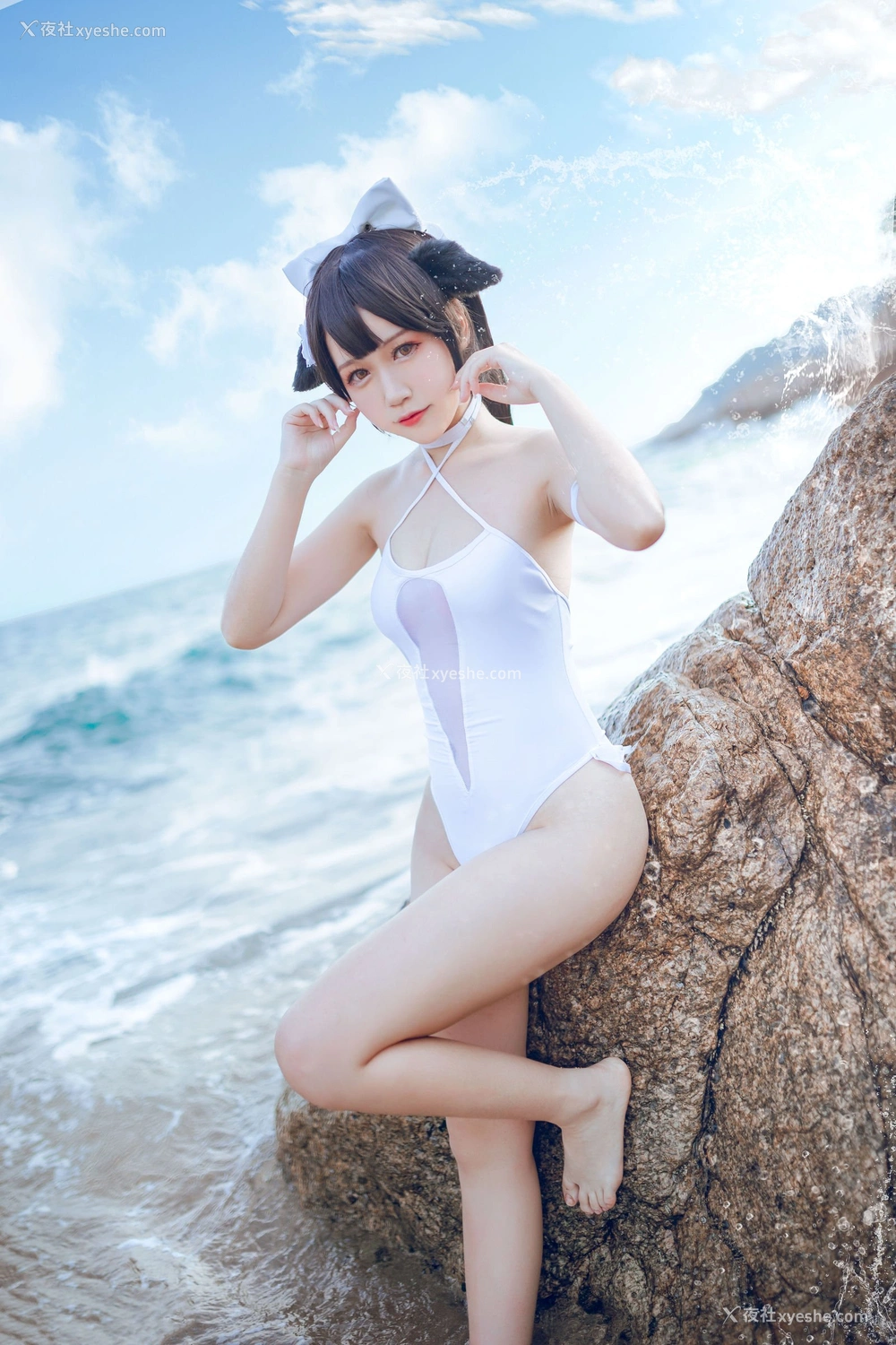1P - 抖娘·利世×不呆猫《獒犬海边泳装》