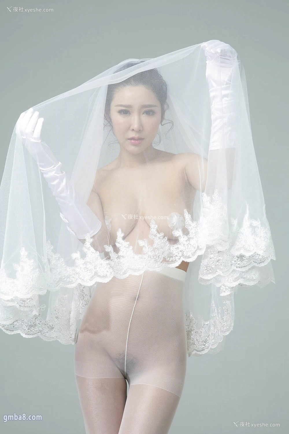 1P - 爱丝一姐索菲婚纱屋内白丝乳贴诱惑写真套图