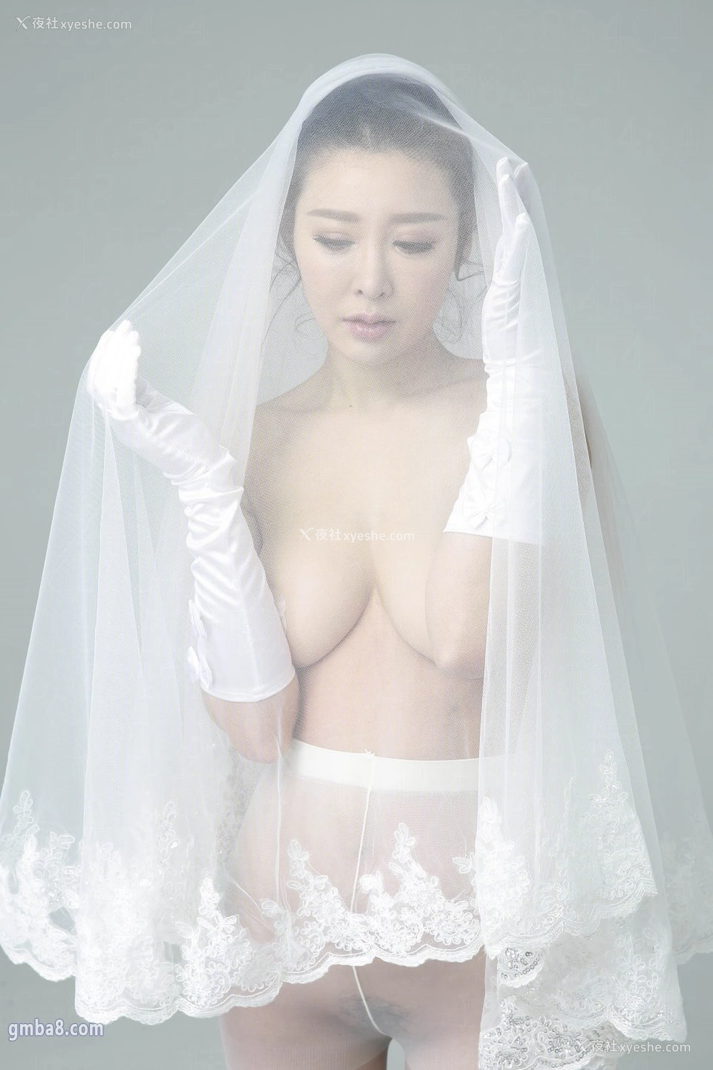 1P - 爱丝一姐索菲婚纱屋内白丝乳贴诱惑写真套图