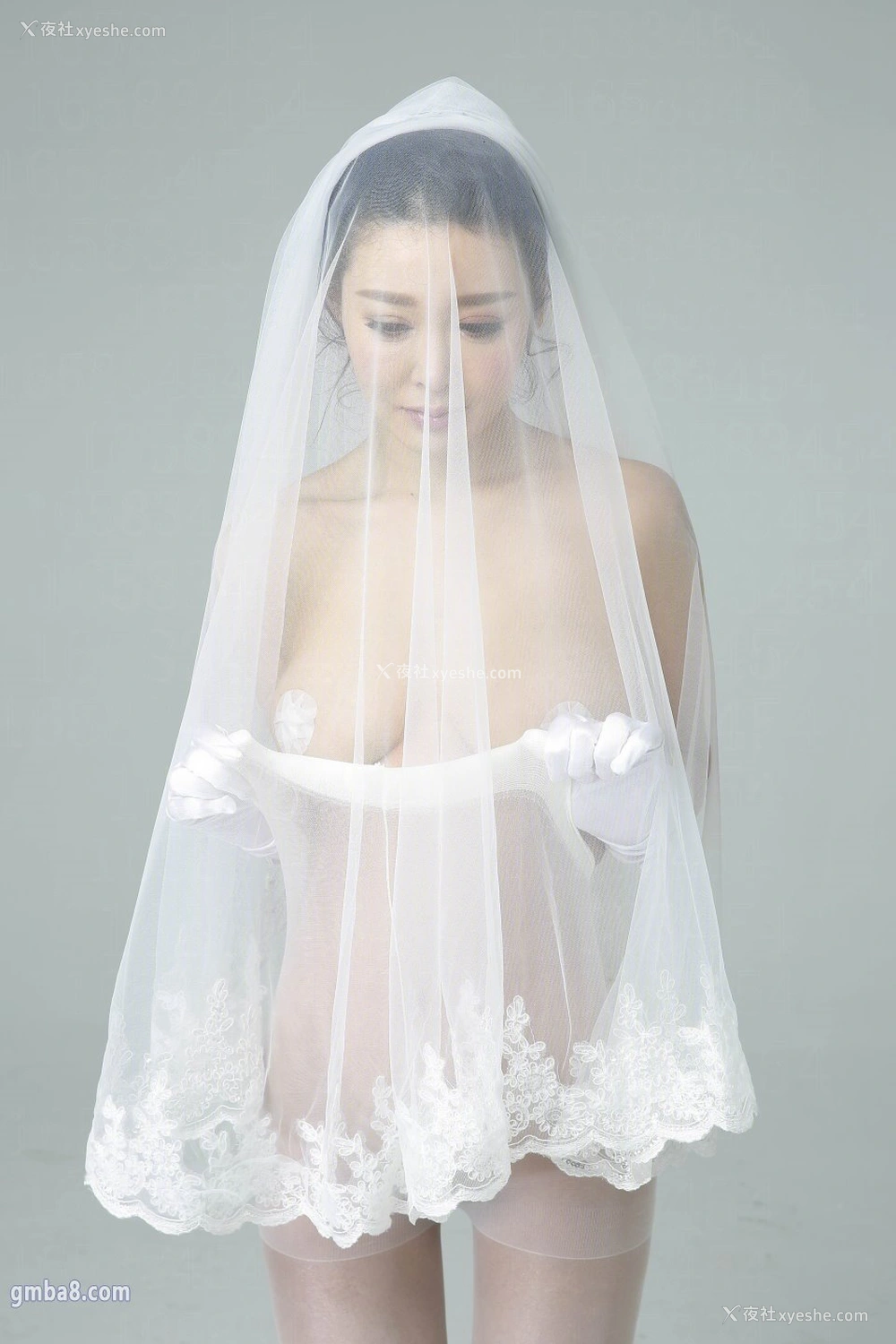 1P - 爱丝一姐索菲婚纱屋内白丝乳贴诱惑写真套图
