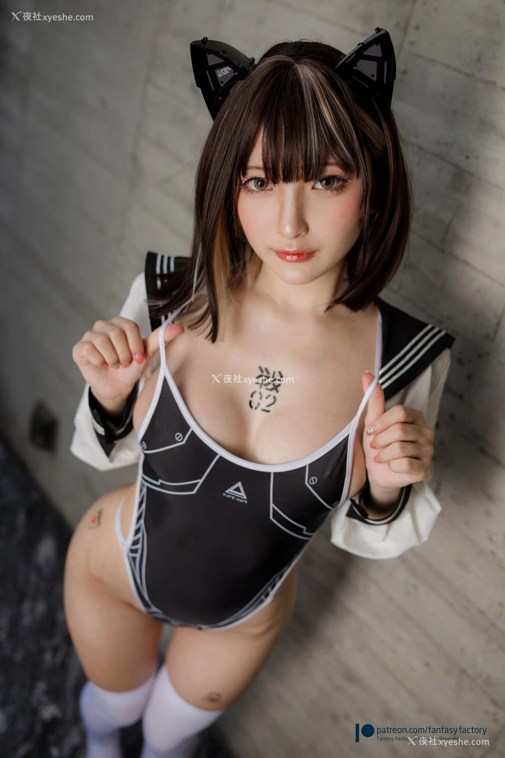 1P - 小丁Ding《Sailor suit athletic swimsuit》