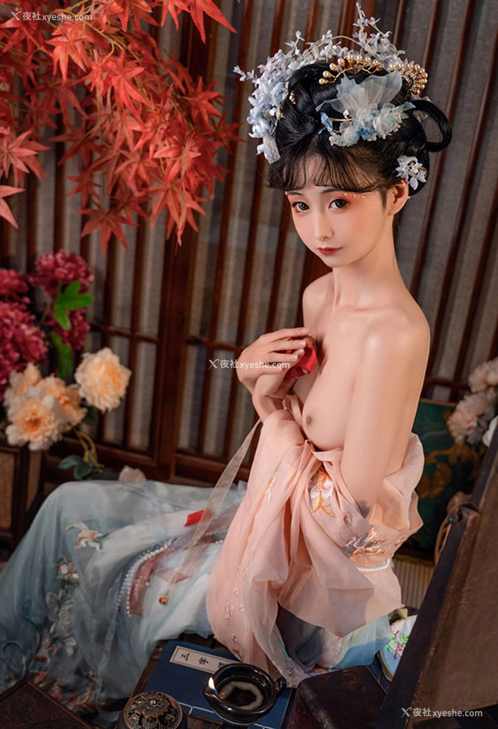 1P - 福利姬金鱼kinngyo 碧窗梦无圣光唯美图集