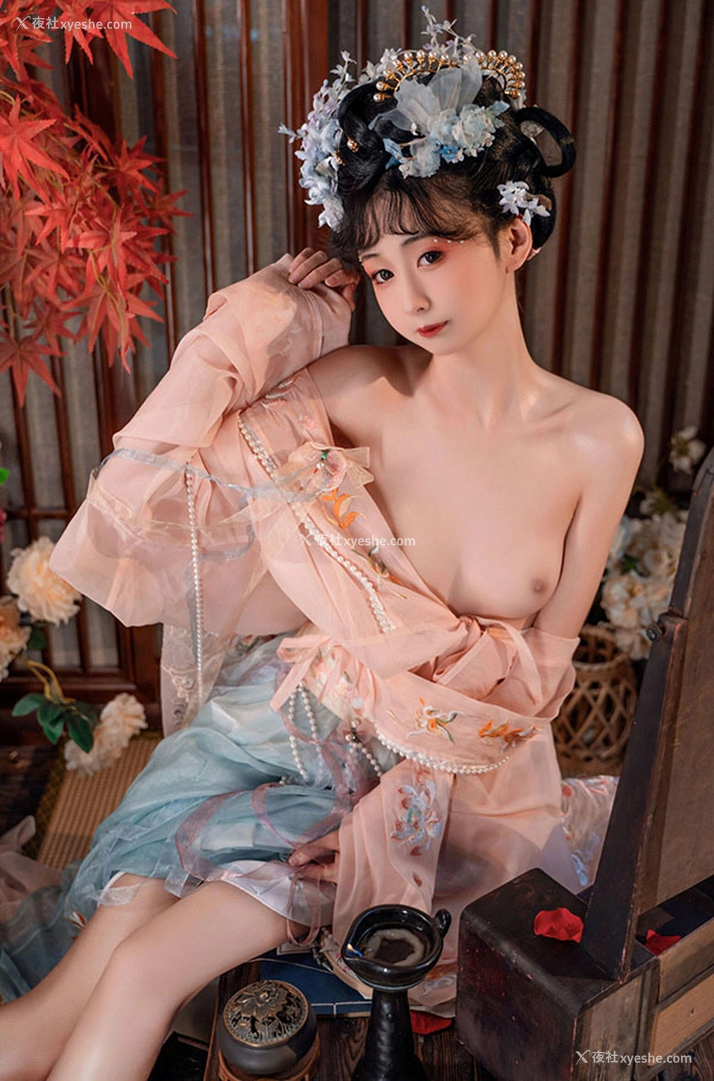 1P - 福利姬金鱼kinngyo 碧窗梦无圣光唯美图集
