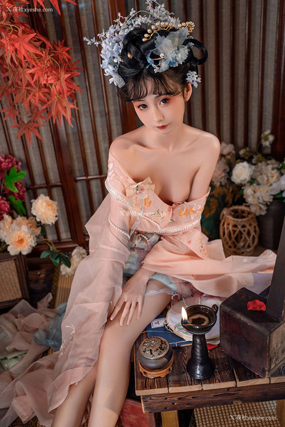 1P - 福利姬金鱼kinngyo 碧窗梦无圣光唯美图集