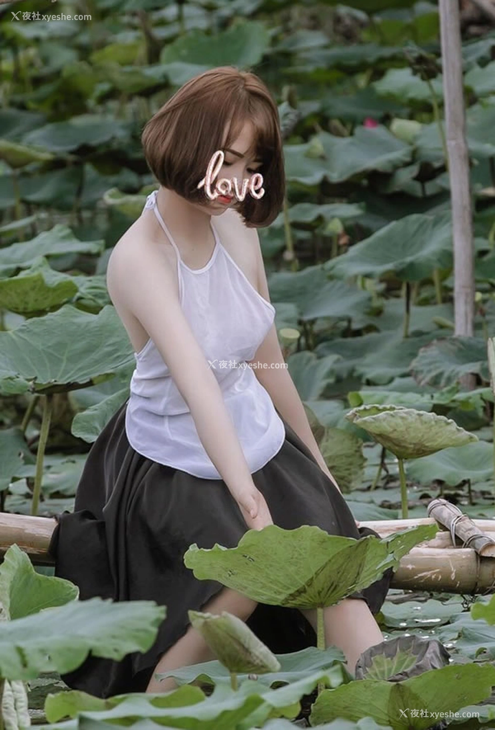 1P - 荷塘里的小美女无圣光写真如出水芙蓉