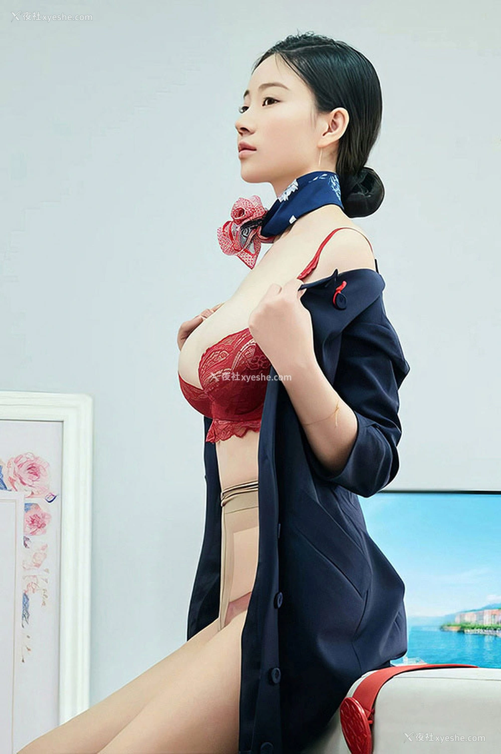 1P - 极品女神年年端庄秀丽的空姐无圣光美图2