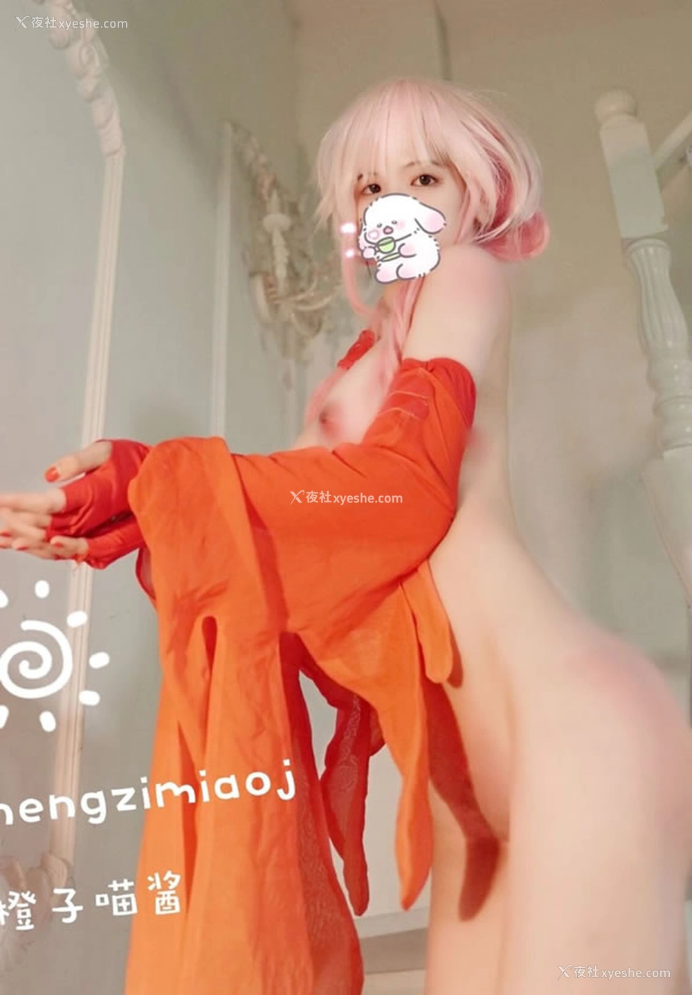 1P - 福利姬橙子喵酱-Saber 蝶祈尺度福利图