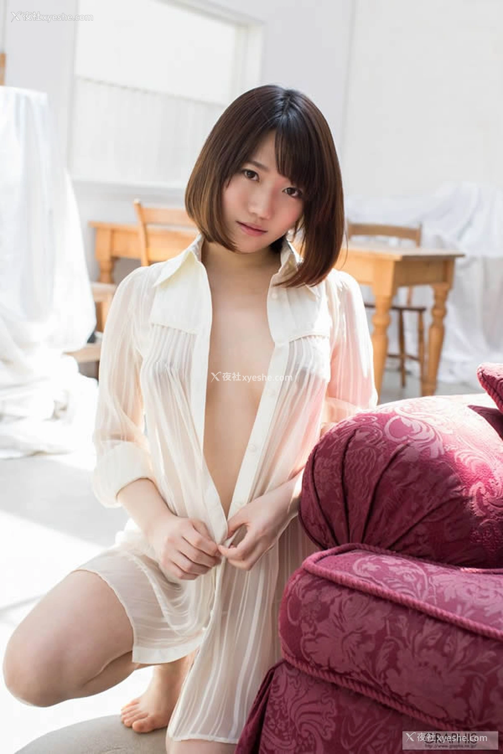 1P - Graphis人体菊川三叶无圣光牛仔衣人体艺术套图2