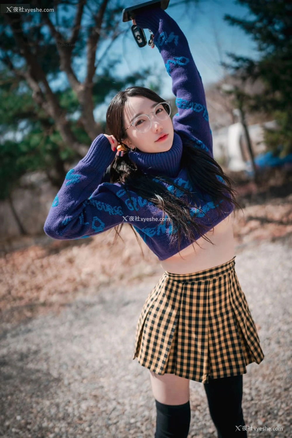 1P - 可爱的冬日女友孙乐乐JK黑丝无圣光图集2