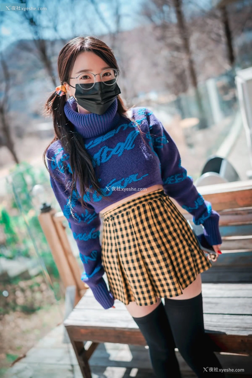 1P - 可爱的冬日女友孙乐乐JK黑丝无圣光图集2