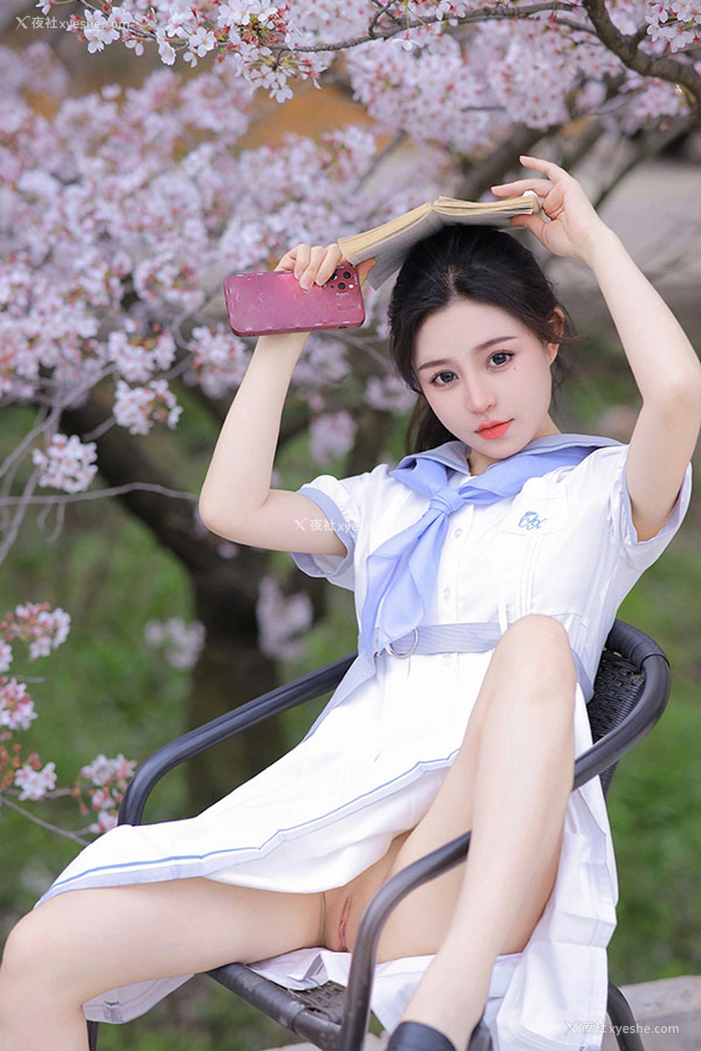 1P - 福利姬桃暖酱 放学路上无圣光唯美图集