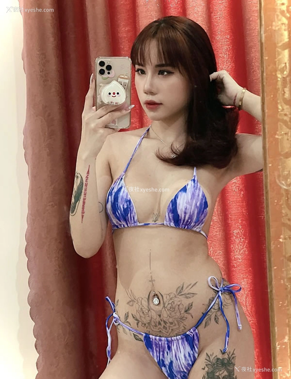 1P - 长发乳环美女无圣光人体图集