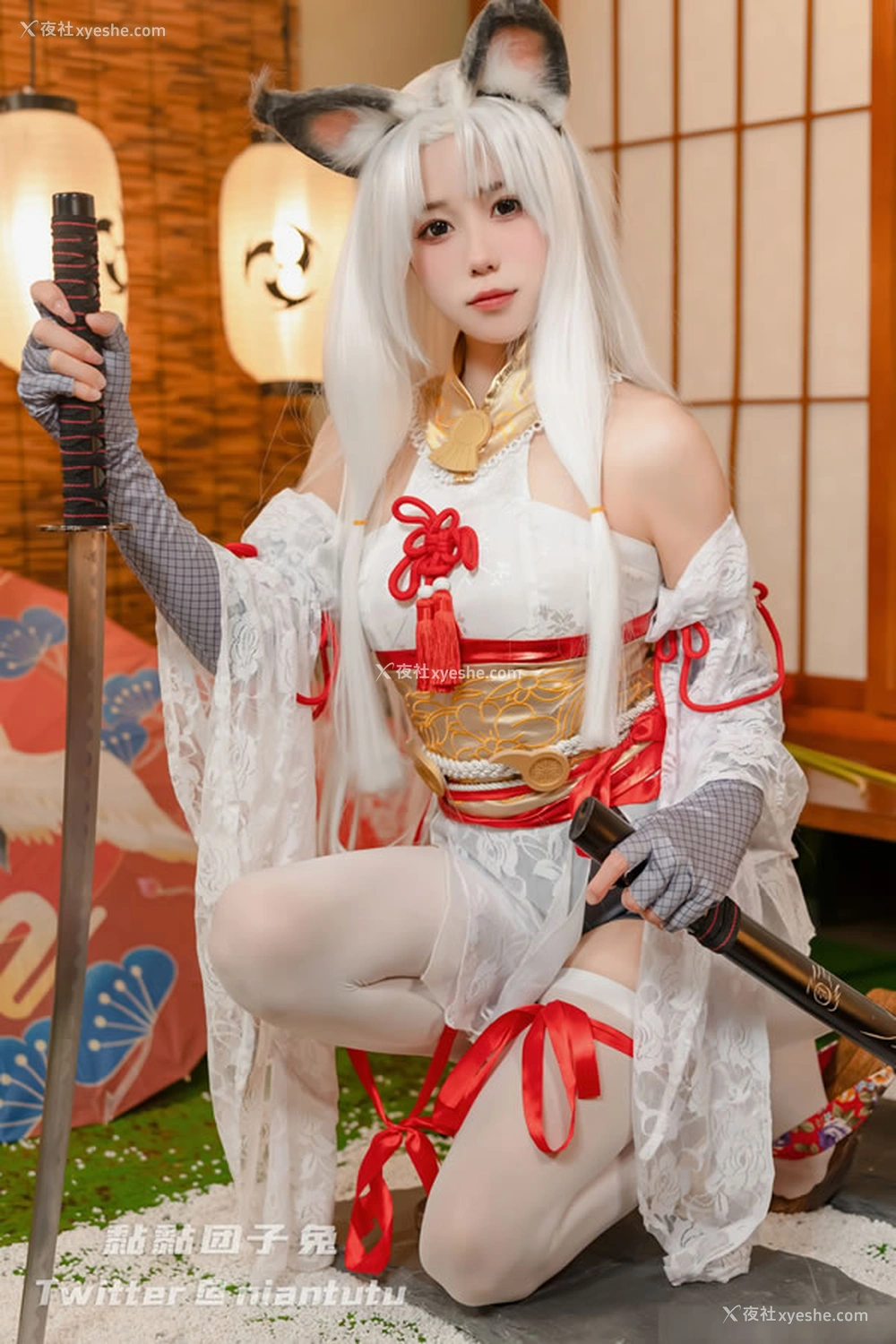 1P - 福利姬黏黏团子兔-狐女郎武士无圣光图集