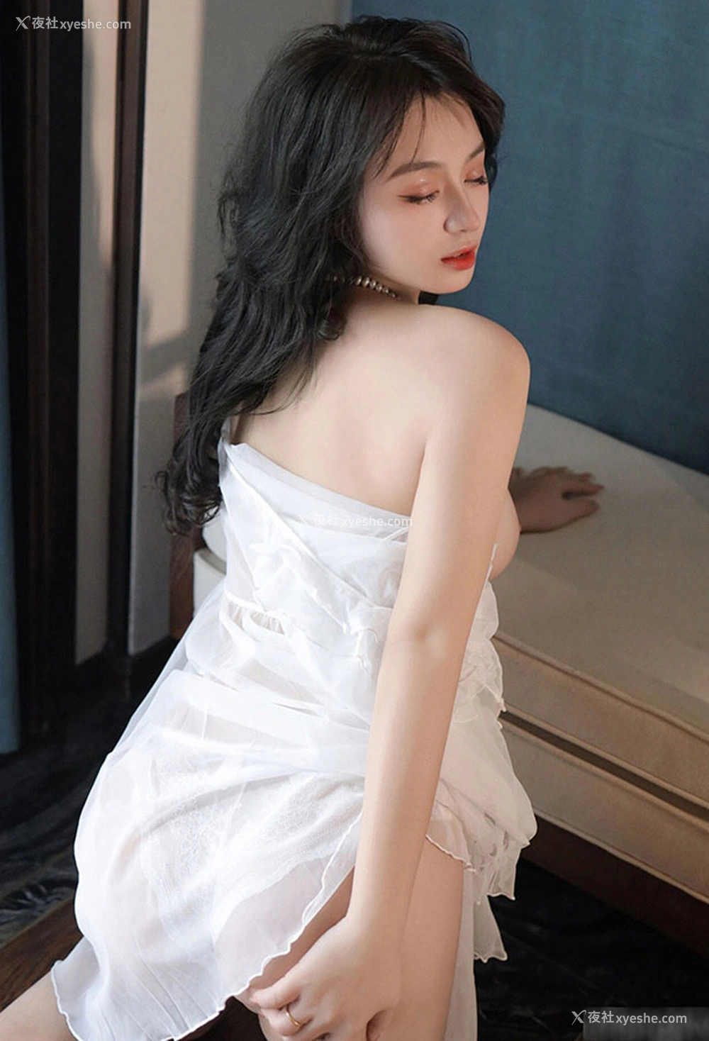 1P - 秀人女神沈思怡白色透视睡衣无圣光图集2