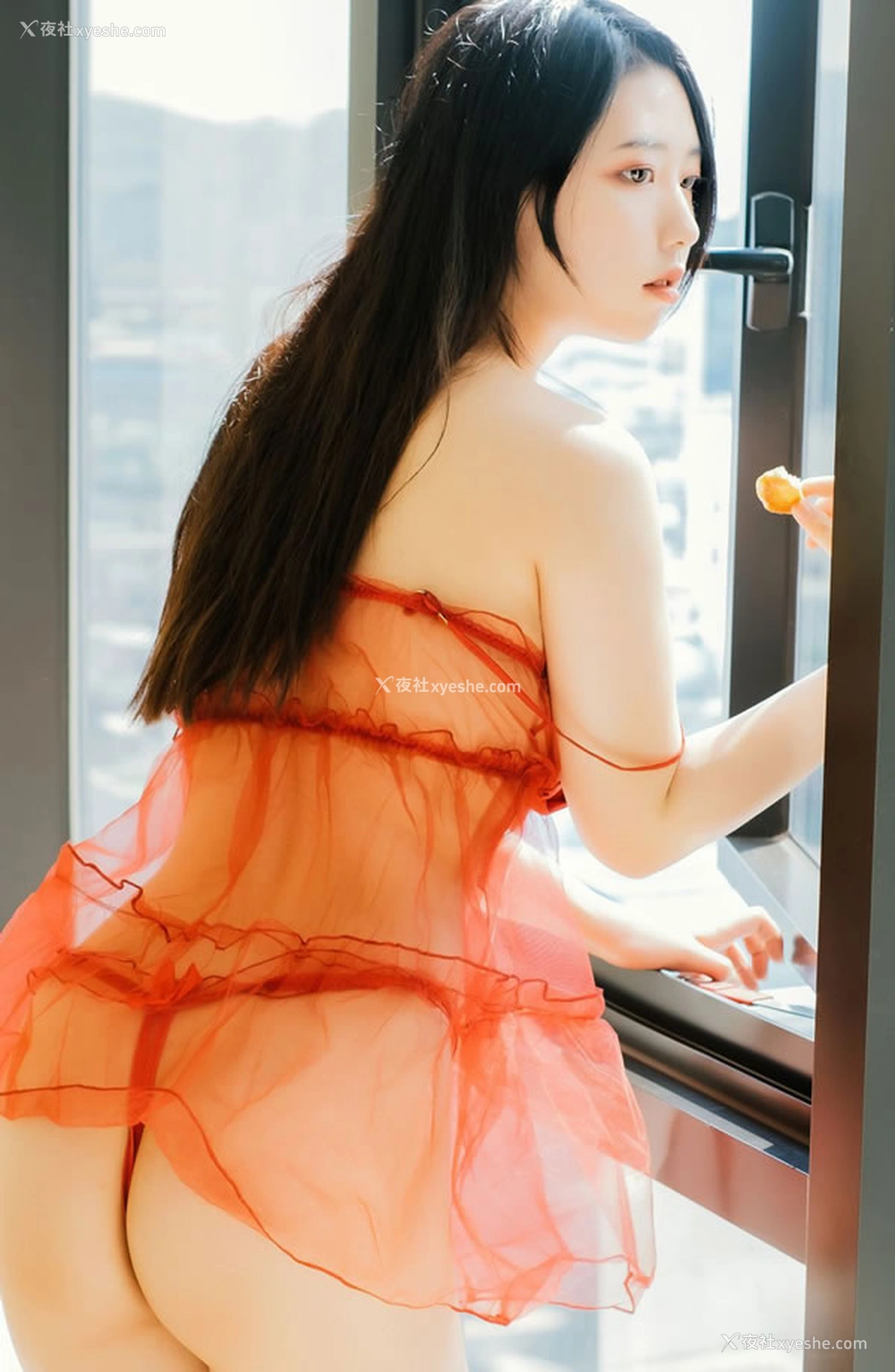 1P - 美艳小姐姐Dame透视红纱无圣光图集