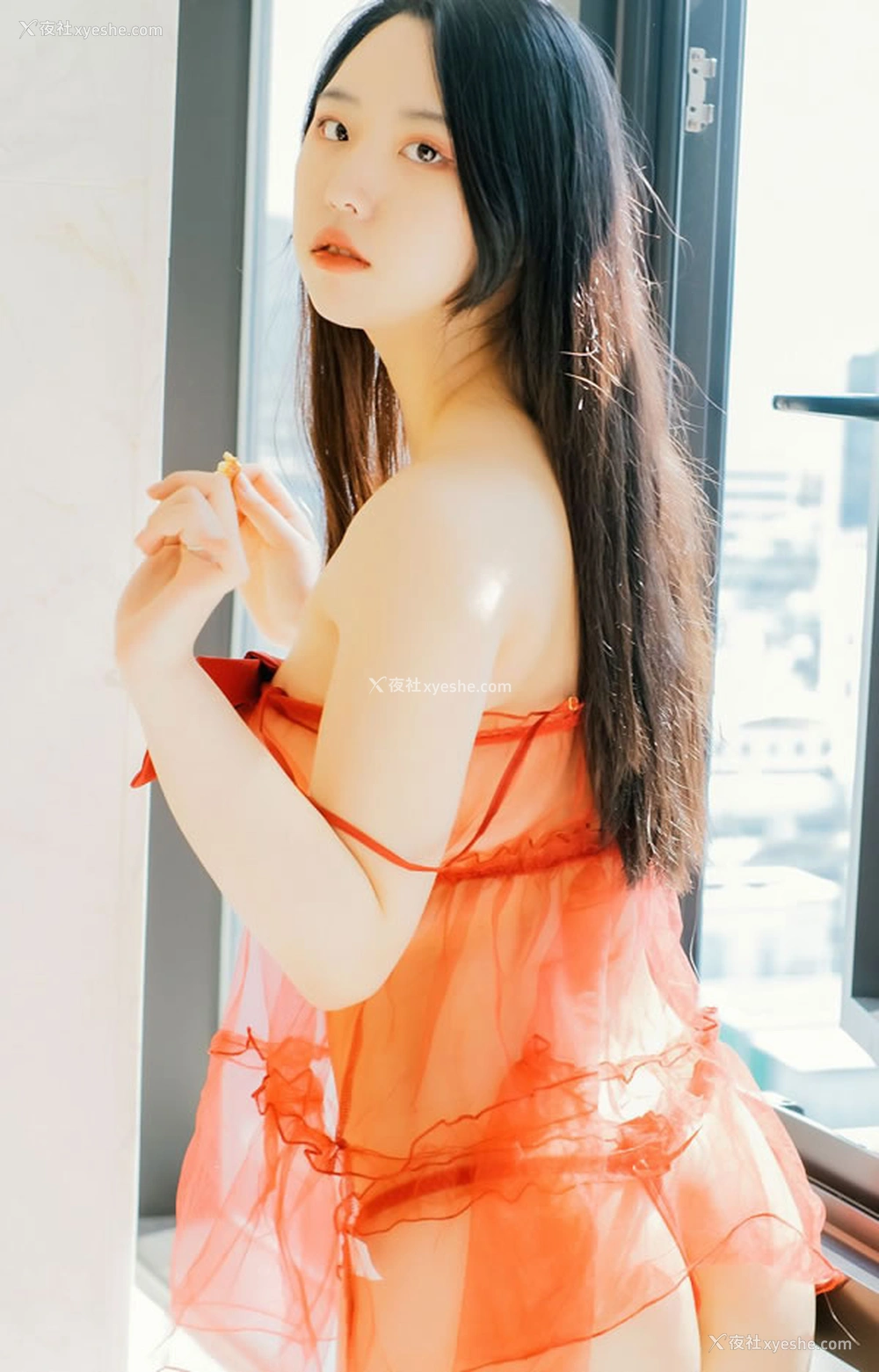 1P - 美艳小姐姐Dame透视红纱无圣光图集