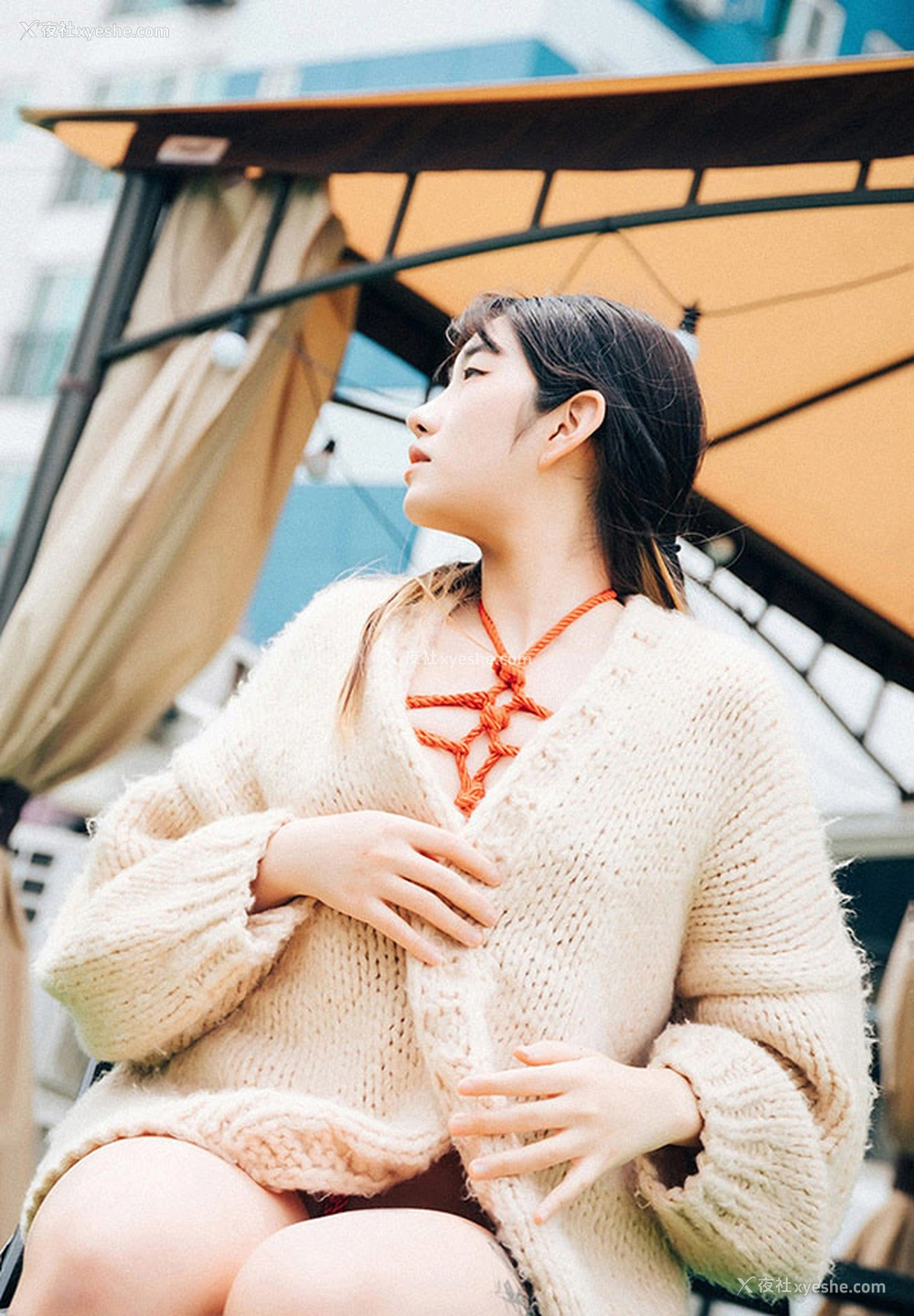 1P - 清新风美女Sonson户外红绳SM尺度福利图