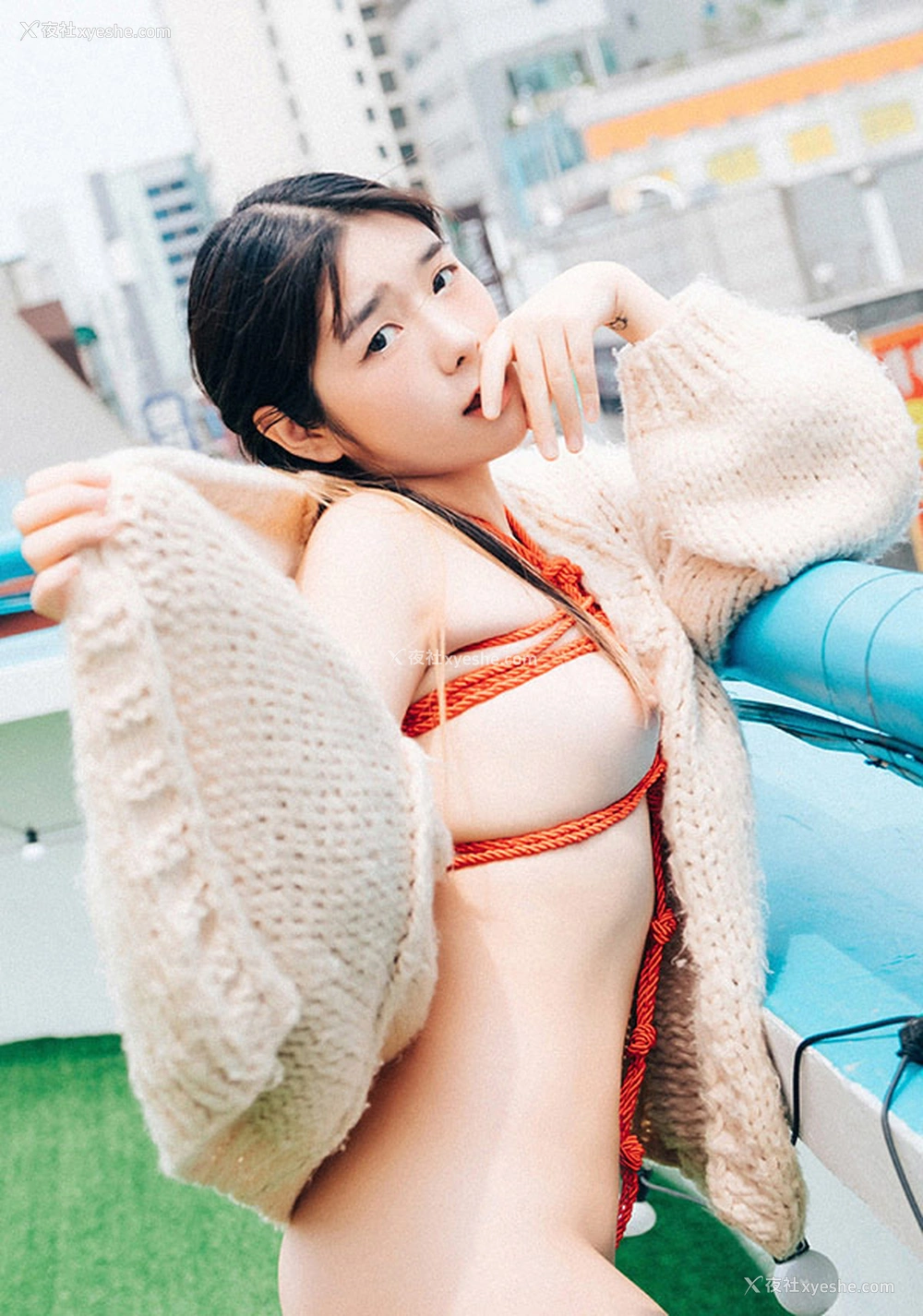 1P - 清新风美女Sonson户外红绳SM尺度福利图