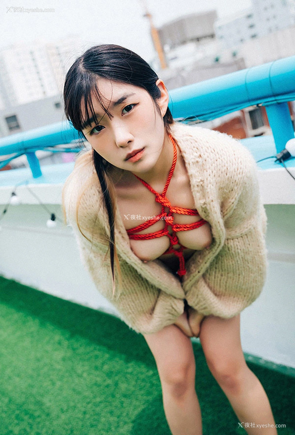 1P - 清新风美女Sonson户外红绳SM尺度福利图