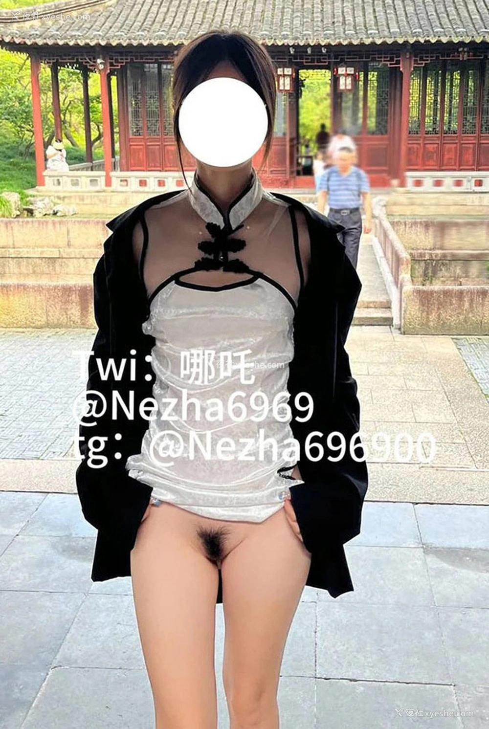 1P - 推特美女@Nezha6969户外爱露出人体合集2