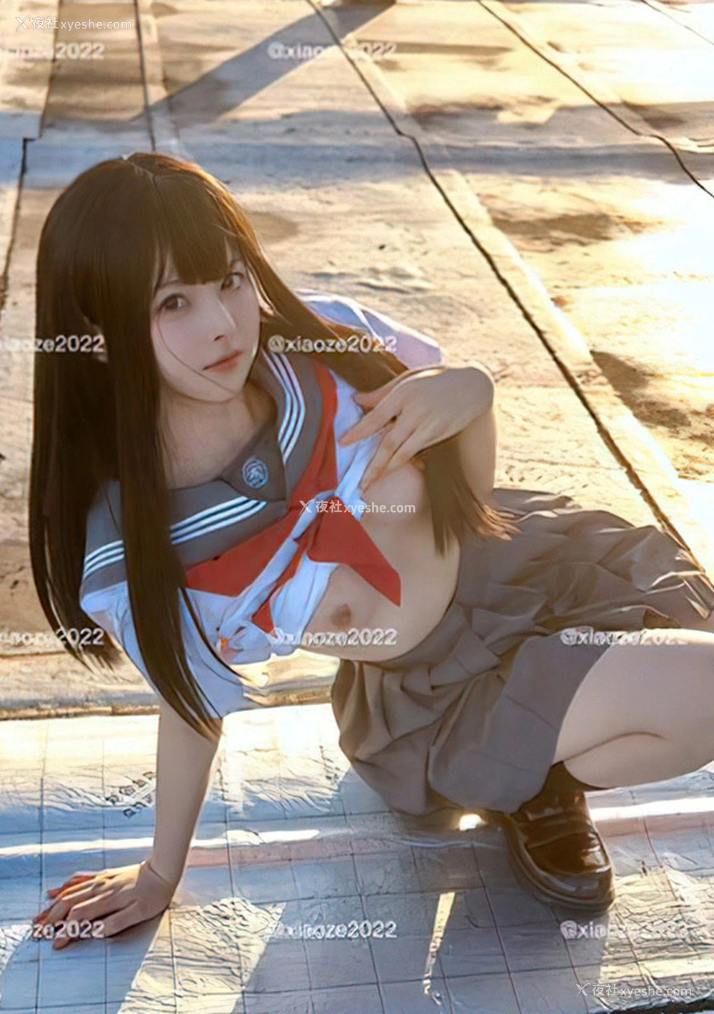 1P - 极品美女xiaoze小松妍奈私拍制服无圣光合集