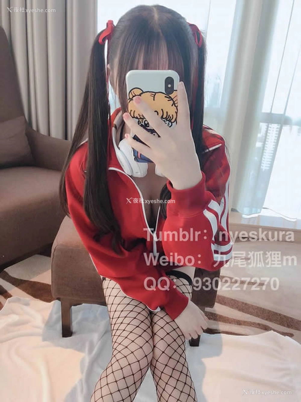 1P - 极品萝莉网红九尾狐狸m红色运动服无圣光套图