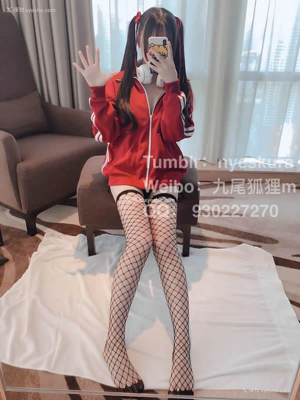 1P - 极品萝莉网红九尾狐狸m红色运动服无圣光套图