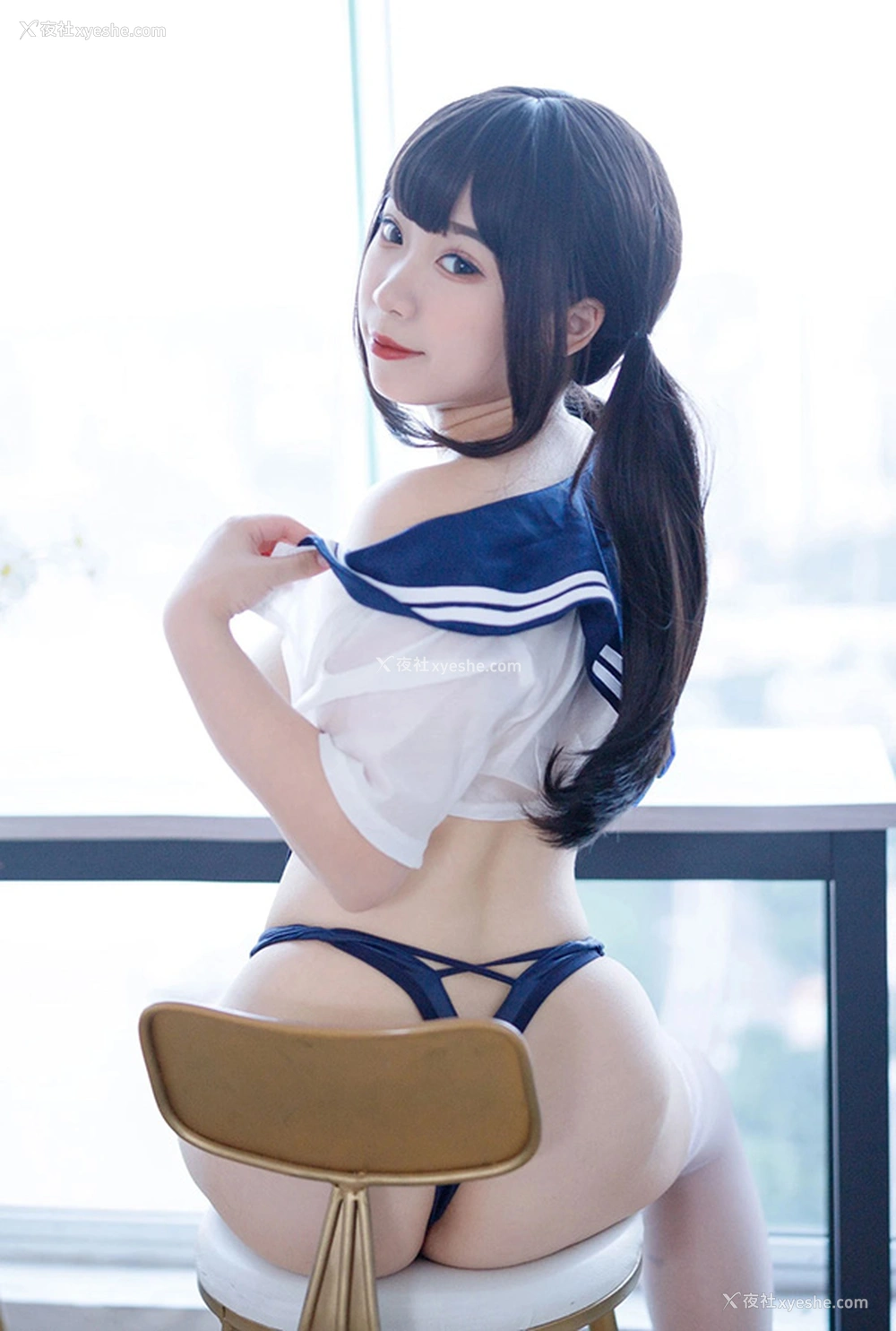 1P - 网红美女胡桃猫 双马尾JK创口贴