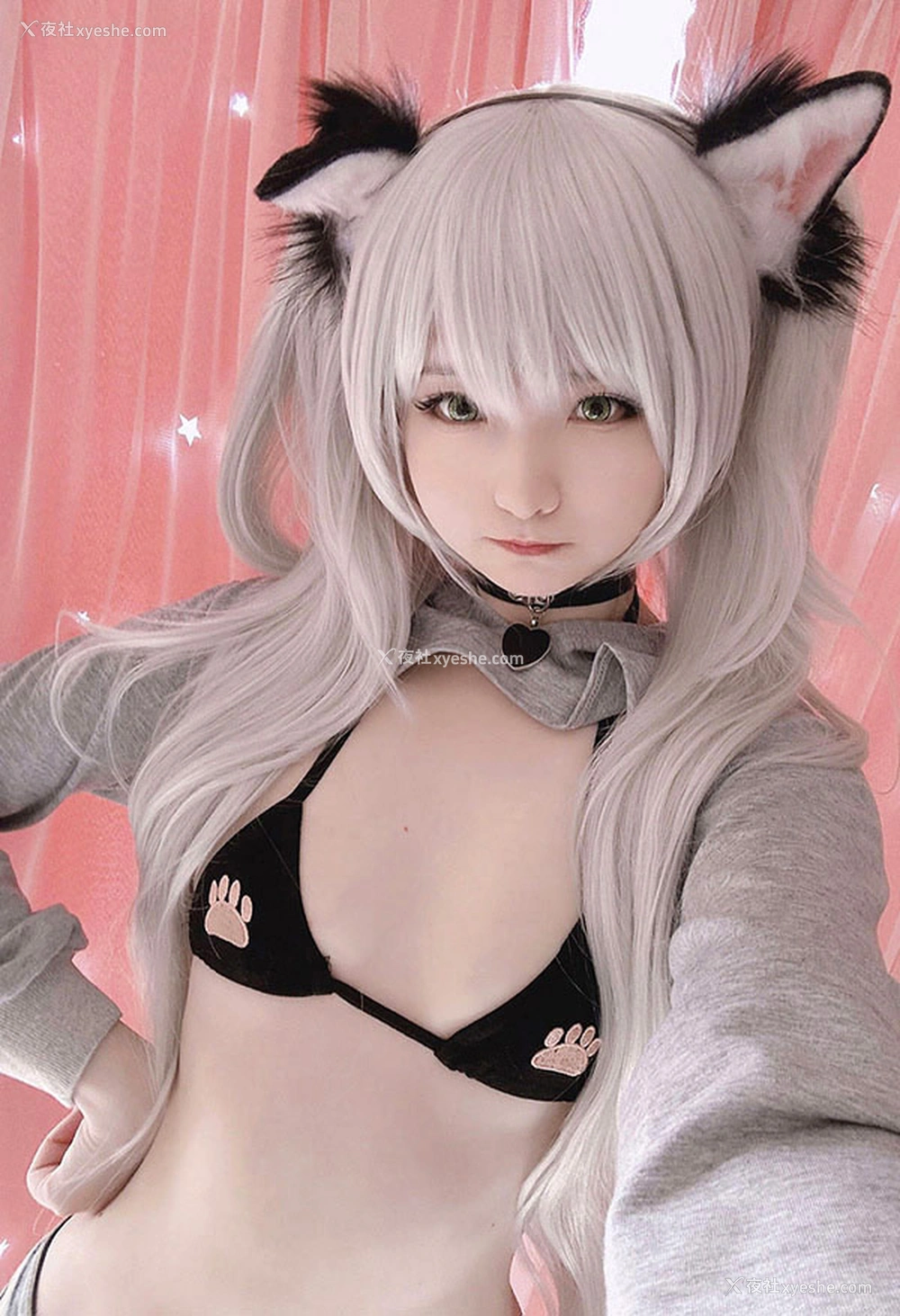 1P - 白虎福利姬@习呆呆 可爱狐耳比基尼