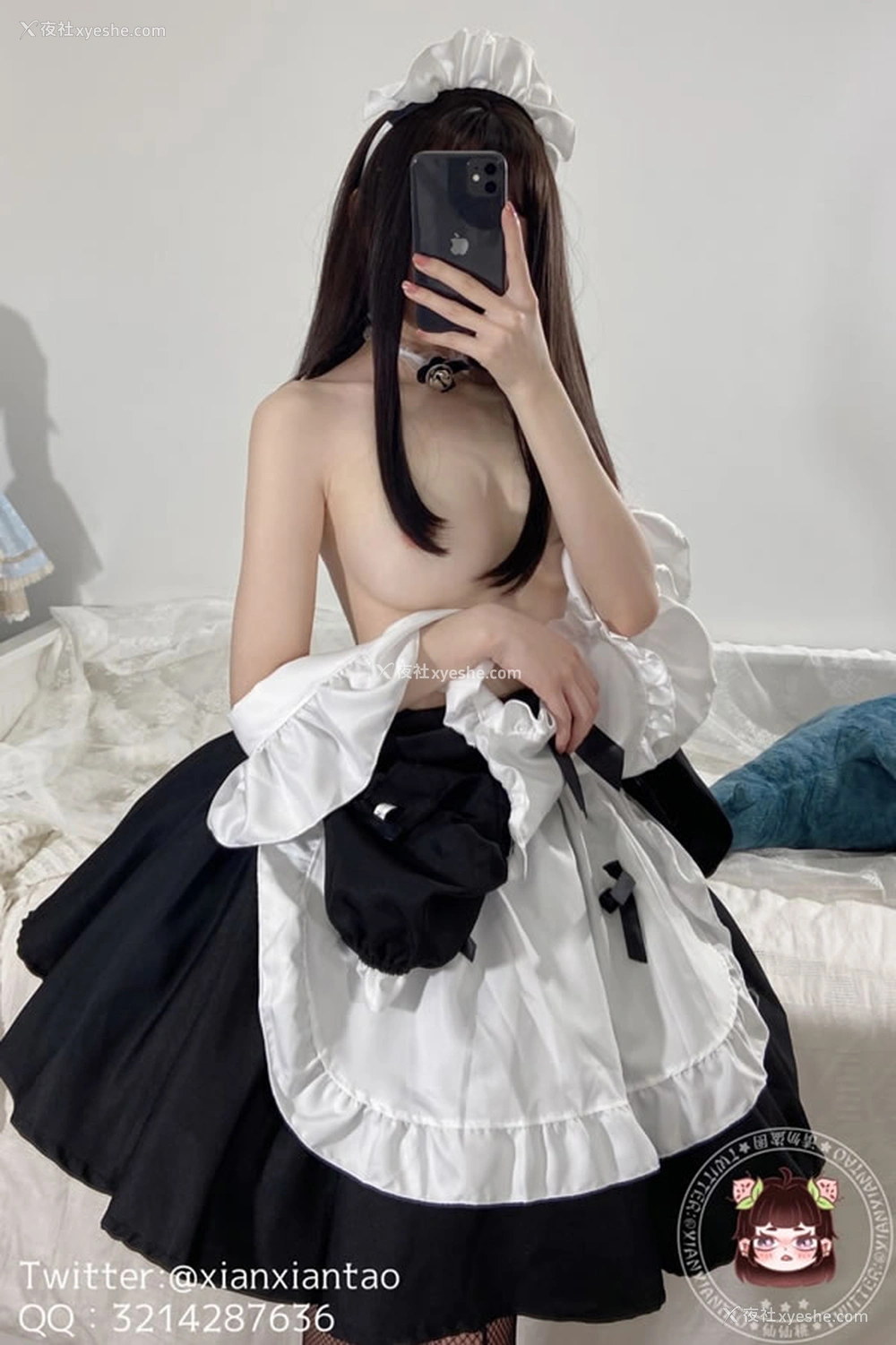 1P - 福利姬仙仙桃 – 小恶魔女仆无圣光图集