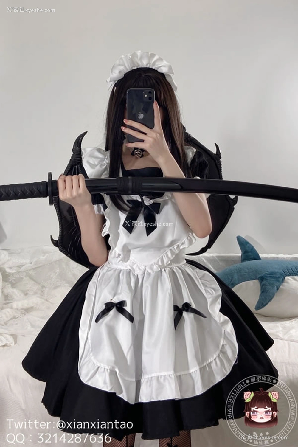 1P - 福利姬仙仙桃 – 小恶魔女仆无圣光图集