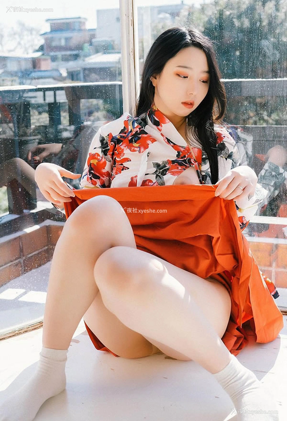 1P - 和服小美女长发飘飘唯美无圣光图集