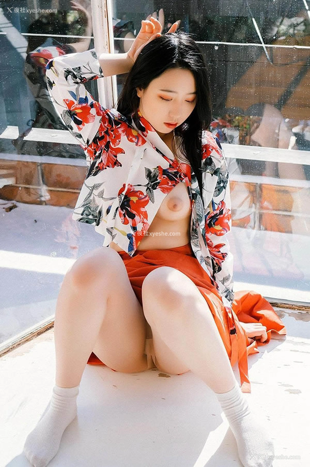 1P - 和服小美女长发飘飘唯美无圣光图集