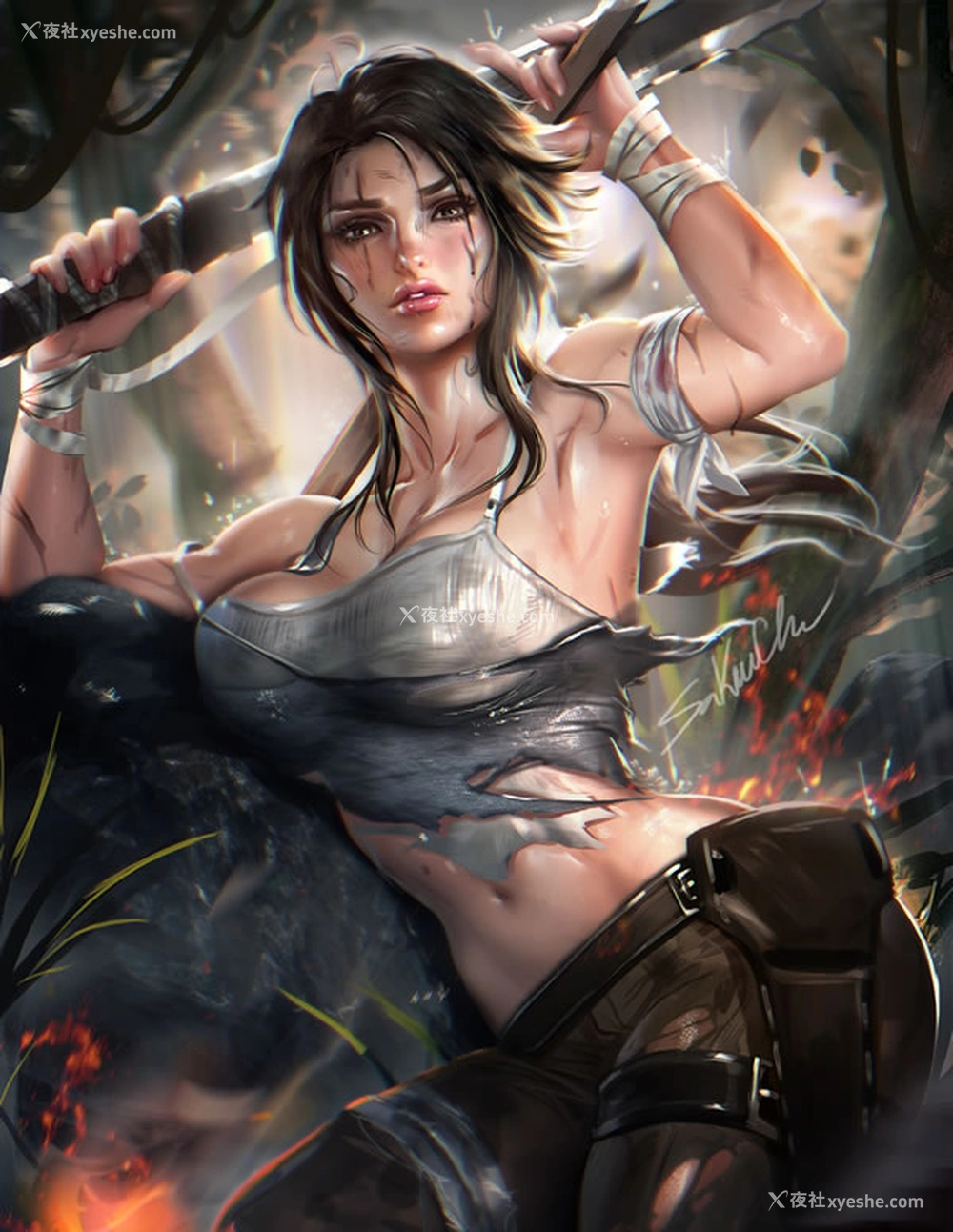 1P - 神级画师@Sakimi Chan 无圣光人体画作合集
