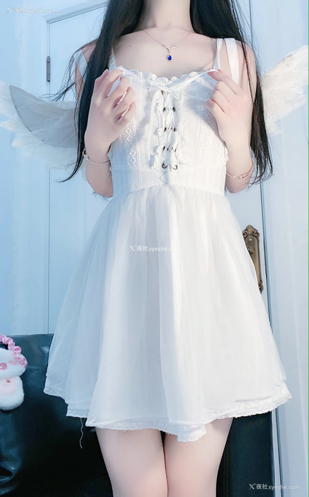 1P - 网红粉嫩MM芊芊-天使芭蕾裙无圣光套图