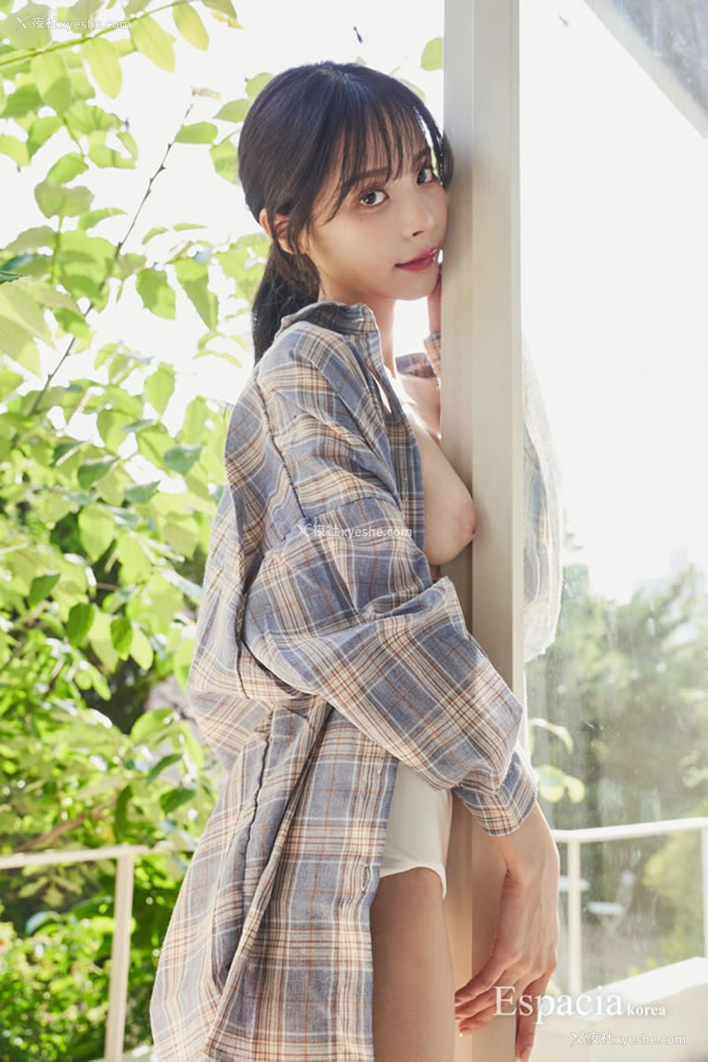 1P - 清晨穿格子衬衫的骨感美女无圣光图集