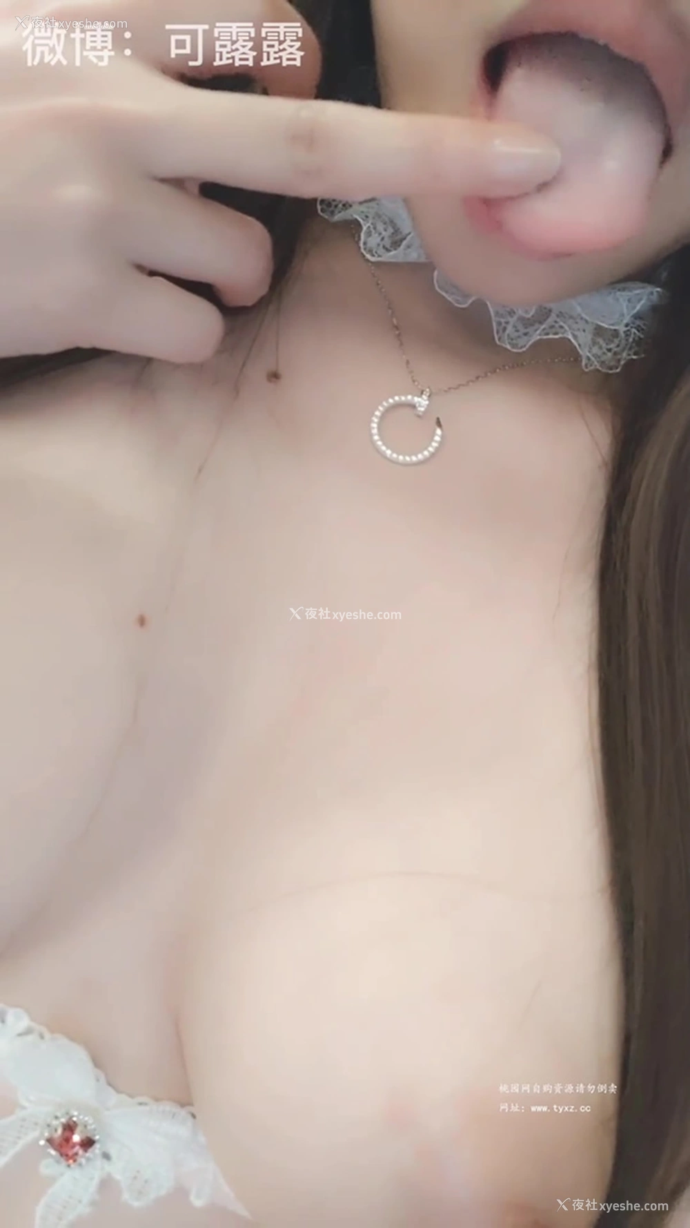 1P - 福利姬香草少女-透明蕾丝白纱裙