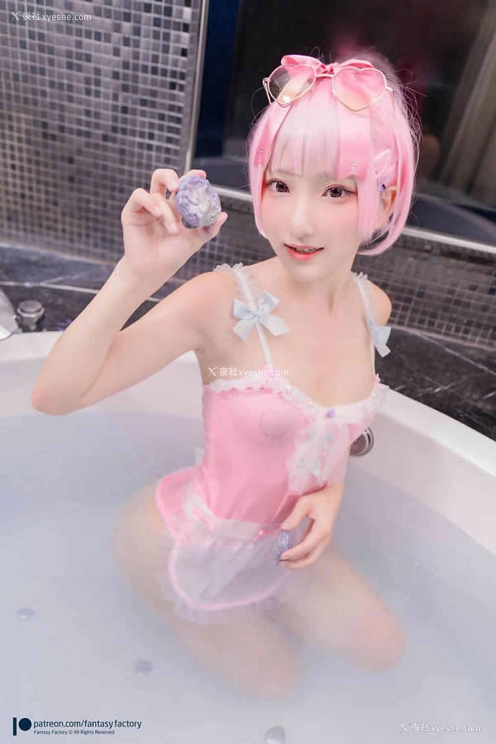 1P - 极品小美女小丁Ding无圣光作品-粉红小女仆