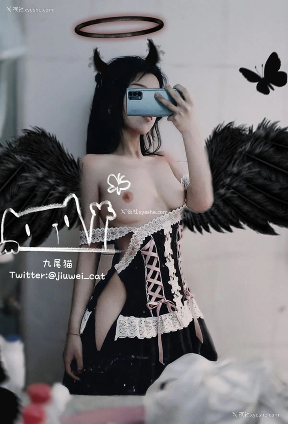 1P - 双马尾福利姬@九尾猫尺度私拍视图