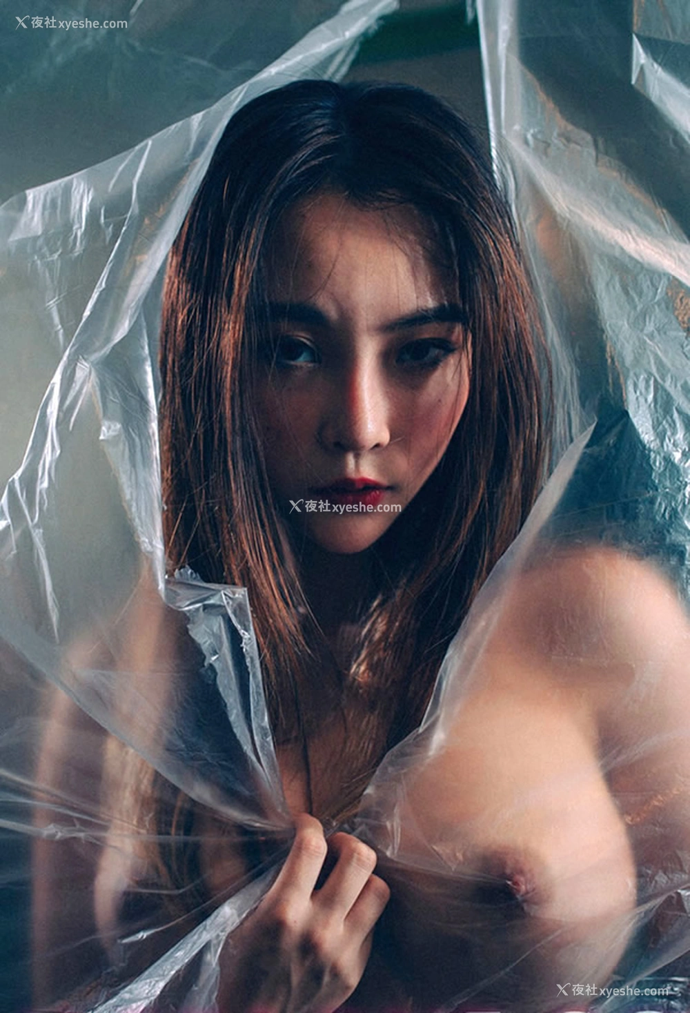 1P - 潘多拉NO.327期长发女孩胶纸裹身无圣光写真2
