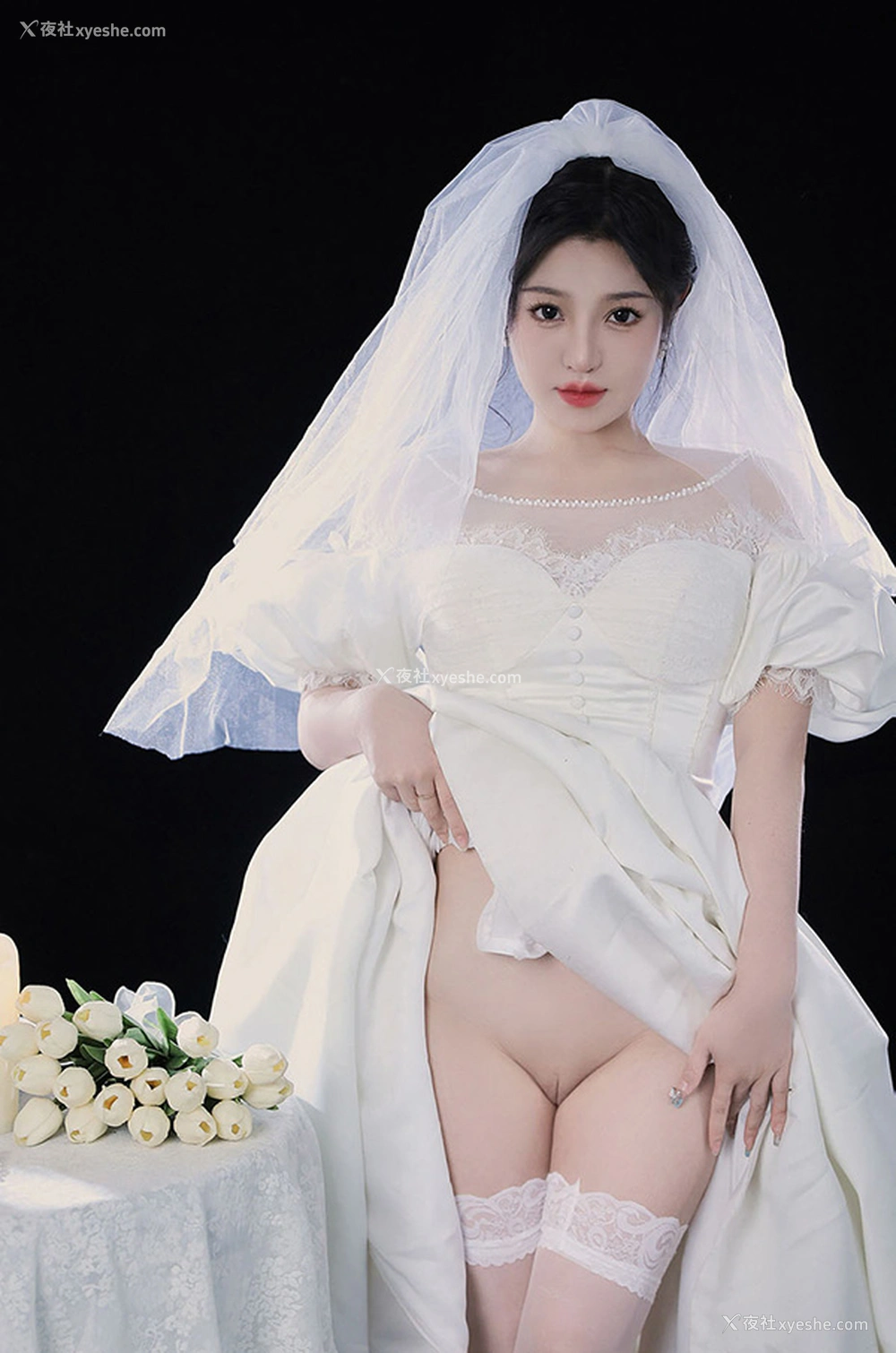1P - 福利姬桃暖酱 婚纱礼服无圣光唯美图集