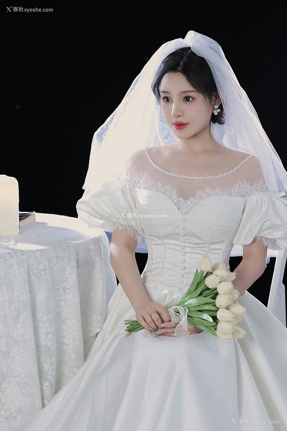 1P - 福利姬桃暖酱 婚纱礼服无圣光唯美图集