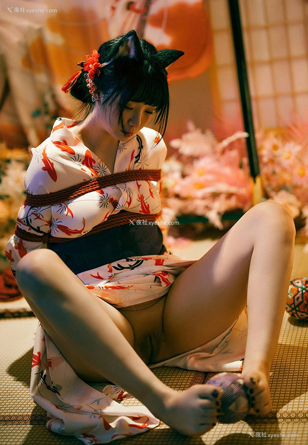 1P - 福利姬落落Raku 成人式无圣光福利
