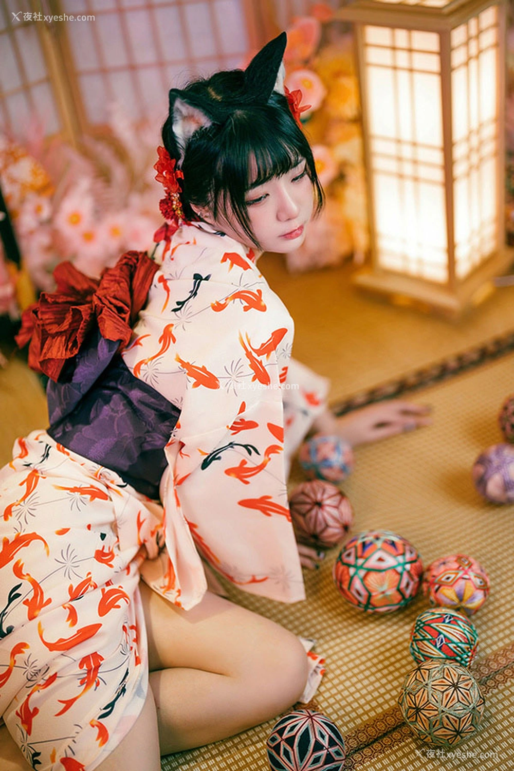 1P - 福利姬落落Raku 成人式无圣光福利