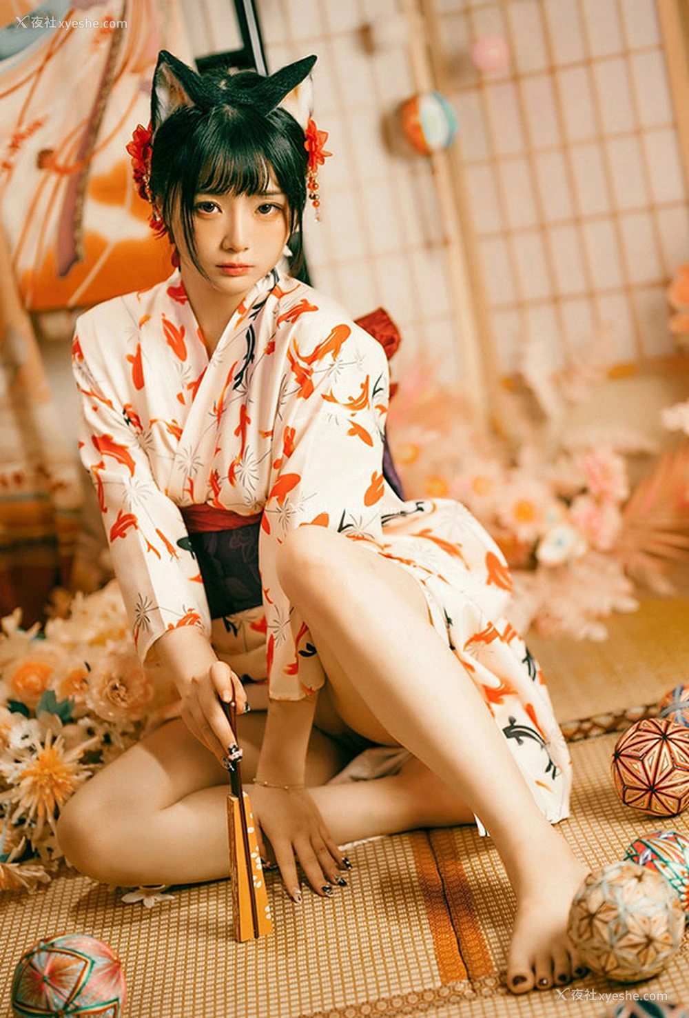 1P - 福利姬落落Raku 成人式无圣光福利