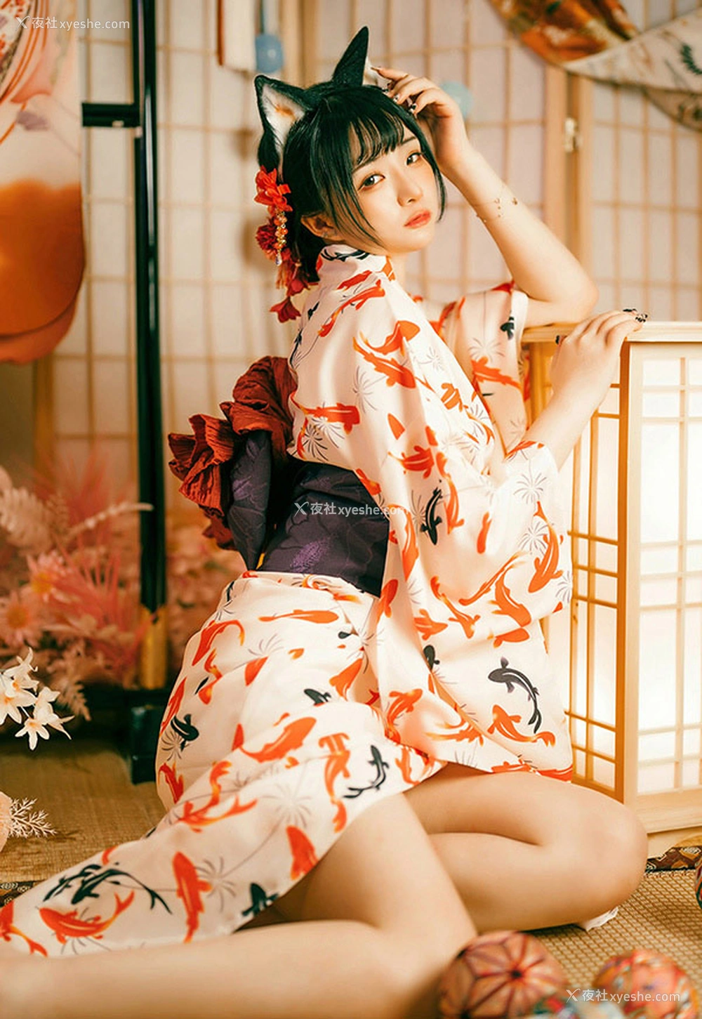 1P - 福利姬落落Raku 成人式无圣光福利