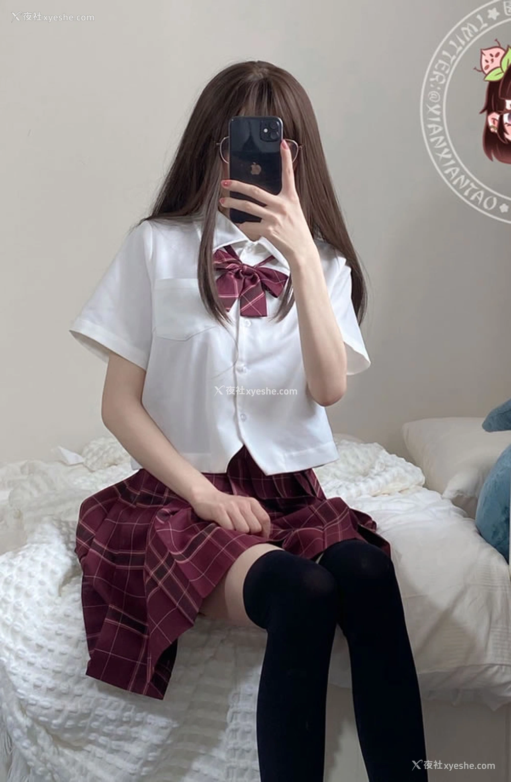 1P - 福利姬仙仙桃 – 红裙子无圣光图集