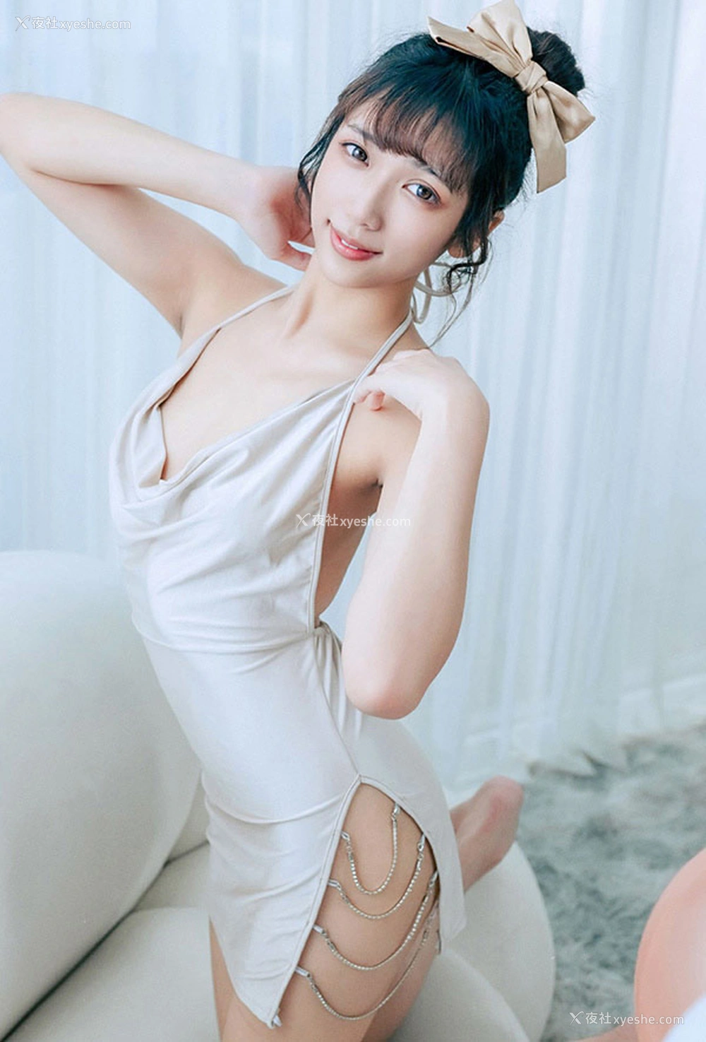 1P - 混血美女井野奈吊带短裙无圣光人体