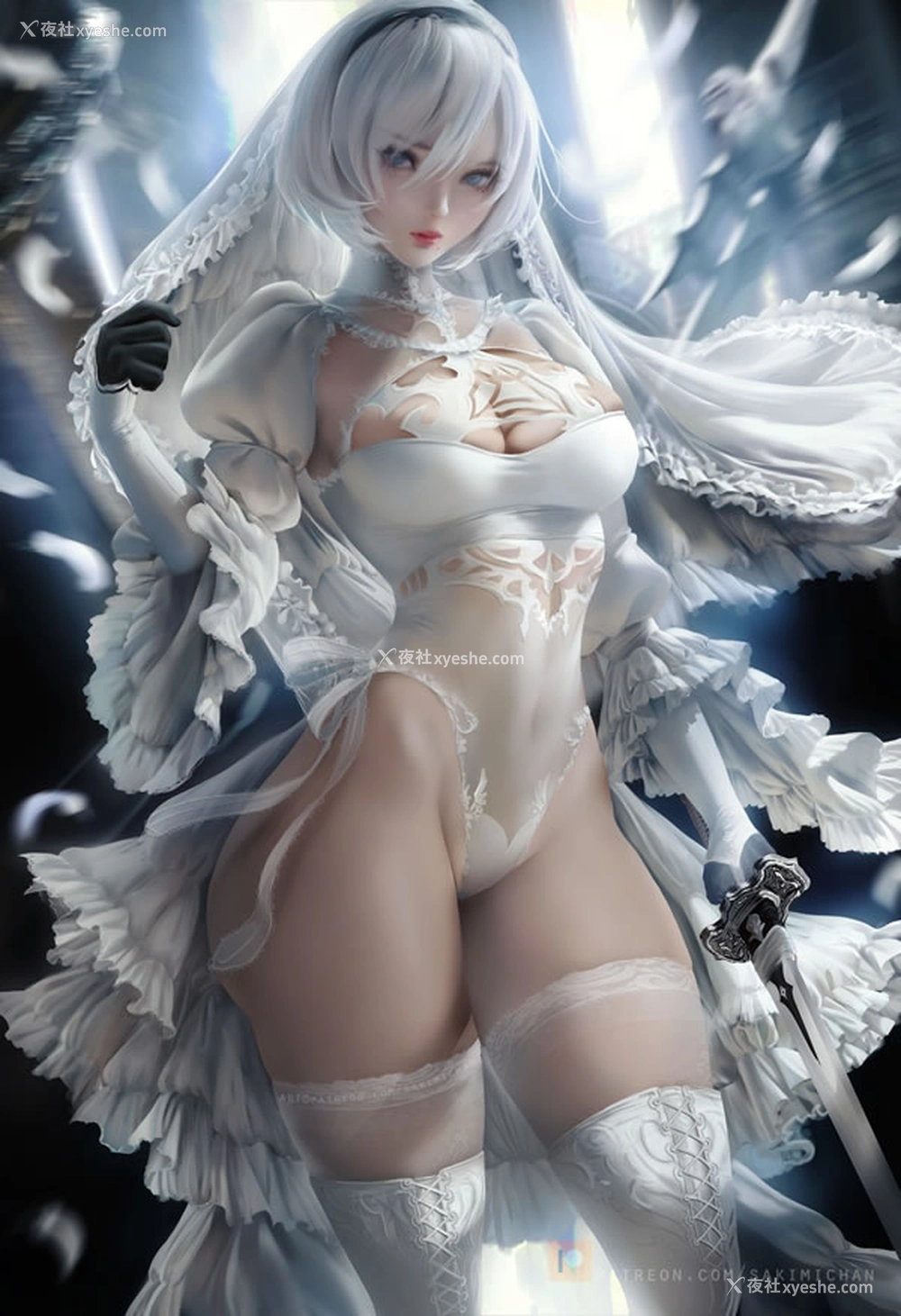 1P - 神级画师@Sakimi Chan 无圣光人体画作合集6